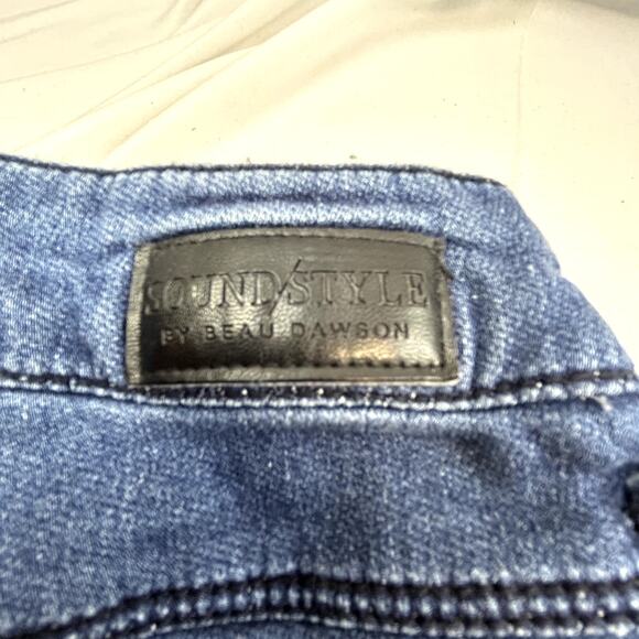 Beau Dawson Sound Style Jogger Denim Shorts  8 women's blue New York Bermuda - Picture 7 of 8